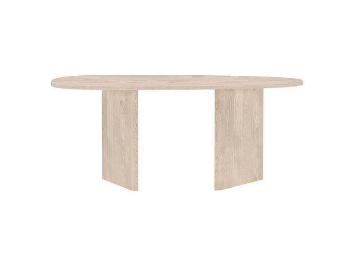 Esstisch VENTURE HOME Grönvik, ovaler Esstisch in warmer Naturoptik, 180 × 90 cm , beige (natur, natur), B:90cm H:75cm T:90cm, Tische, Esstisch, Esszimmertisch, MDF, Papierlaminat, oval, geräumig, skandinavisch