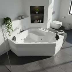 Indoor Whirlpool Eckbadewanne 145x145 cm, 24 Massagedüsen LED, Einbau für 2 Personen, Acryl, Caribia SAMOA Premium, Made in Germany