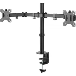 Maclean Uchwyt Biurkowy Na 2 Monitory LCD Mc-884 (Tisch, 32", 16 kg), Monitor Halterung, Schwarz