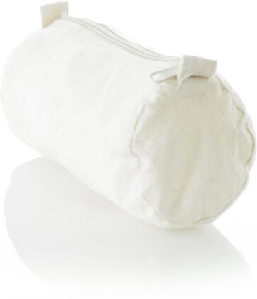 Astuccio Kinsy in cotone ecru, cilindrico con zip Personalizzate o neutre