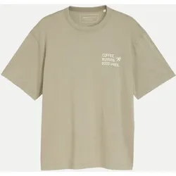T-Shirt mit Schriftzug Beige XXL