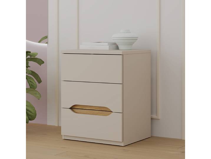 Nachtkommode 64cm Braun/Beige