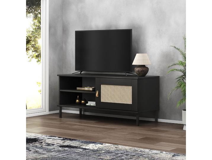 TV Board 105x47cm 'Seattle' Kiefer massiv schwarz