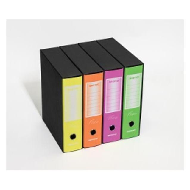 Brefiocart Brefio Fluo A4 Ringbuch Schwarz, Orange (A4, 80 mm, 12 Stk.) (0201190AF)