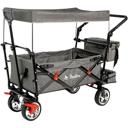 Pinolino Klappbollerwagen AddPlus mit Bremse, grau