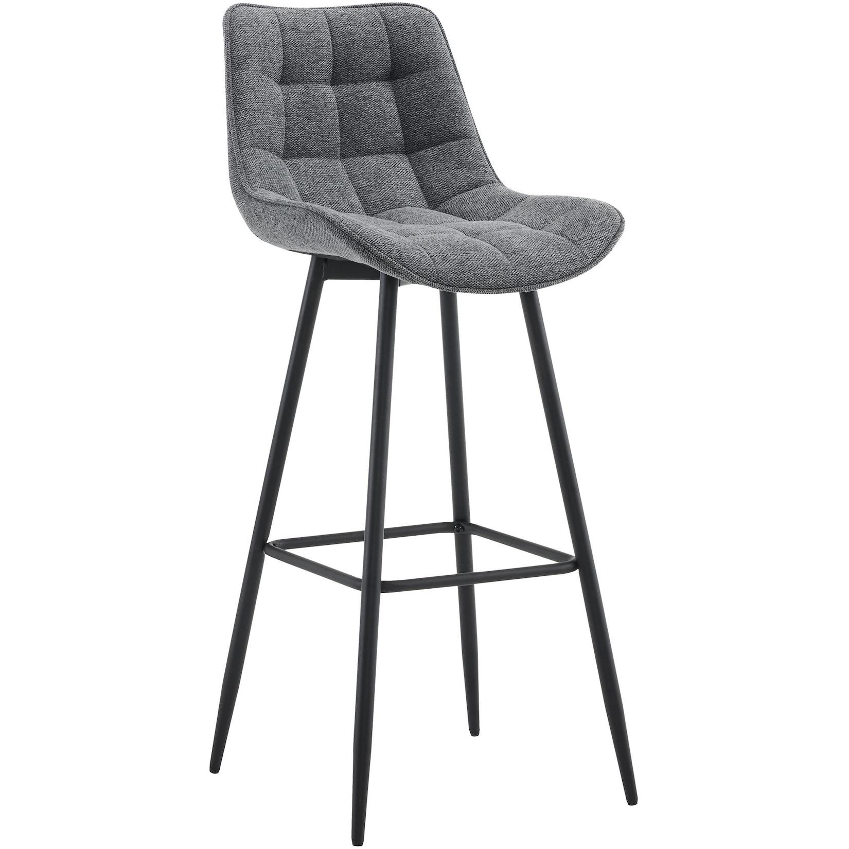 CLP Barhocker Dartford Stoff Farbe: dunkelgrau, Material: Stoff