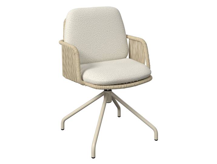 Dieter Knoll Garten Drehsessel DUE, beige, Edelstahl