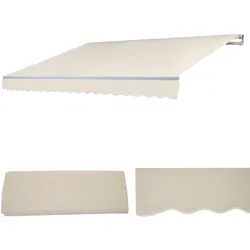 Ersatz-Bezug für Markise H790, Gelenkarmmarkise Ersatzbezug Sonnenschutz, 4x3m ~ Acryl creme