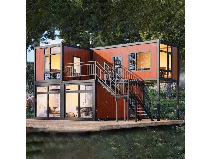 Maison préfabriquée à 2 étages, conteneur extensible, maison, jardins, entrepôt, grange, hôtel, Bar, maison de loisirs, maisons mobiles, vente en gros