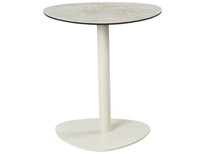 Couchtisch, Grau & Taupe, 50x54x50 cm, Metall & Glas & Keramik, Organisch, Emilio Belluti