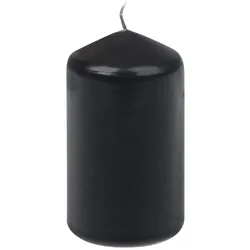Stumpenkerze 8 cm Wachs Schwarz