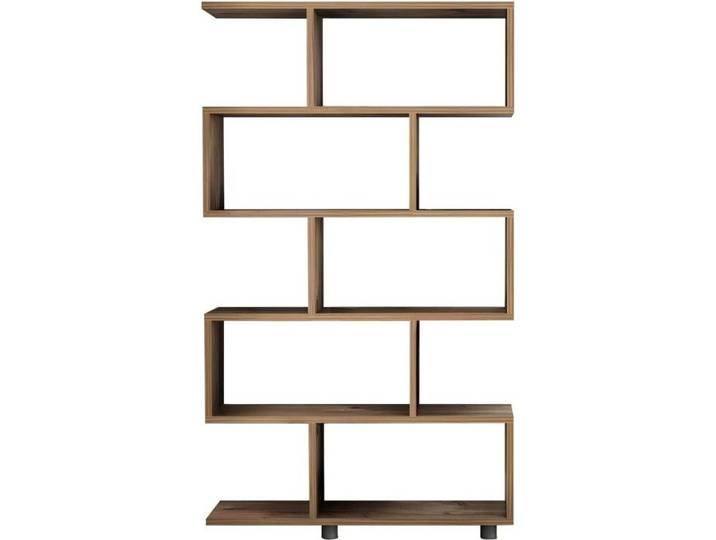 Bibliothèque déstructurée 5 niches effet bois 90 cm - Yara