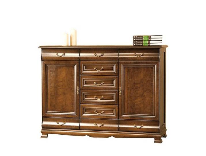 JVmoebel Kombikommode Landhaus-Beistellschrank Klassik aus Ahornholz in Braun (Kombikommode), Made in Europa