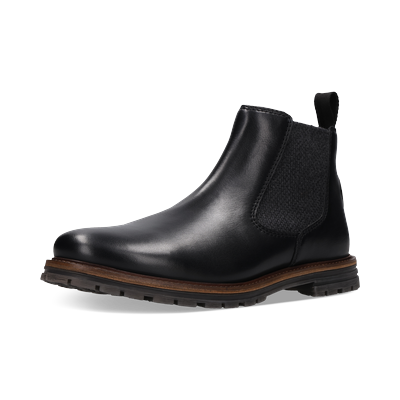 Chelseaboots SALAMANDER "Speyer Comfort", Herren, Gr. 43, Textil, schwarz, Nappaleder, Schuhe Chelseaboots, Schlupfboots, Stiefelette, Business-Boots mit Stretcheinsätzen