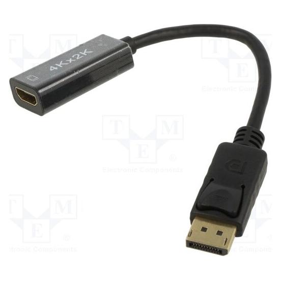 Art KABADA DP/HD AL-OEM-84 cable gender changer DisplayPort HDMI Black (DisplayPort, HDMI) (KABADA DP/HD AL-OEM-84)