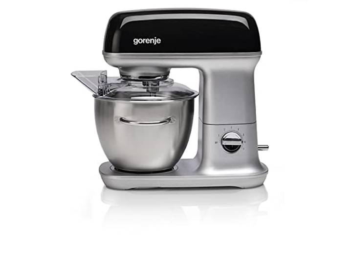 Gorenje MMC 1000 RLBK Küchenmaschine mit 7 Geschwindigkeitsstufen/AC Motor/ 3D Mixen/SuperSilent/EasyClean /Überhitzungsschutz/ Drehzahlregulierung/4,5 l/1000 W/37,2 cm/Schwarz
