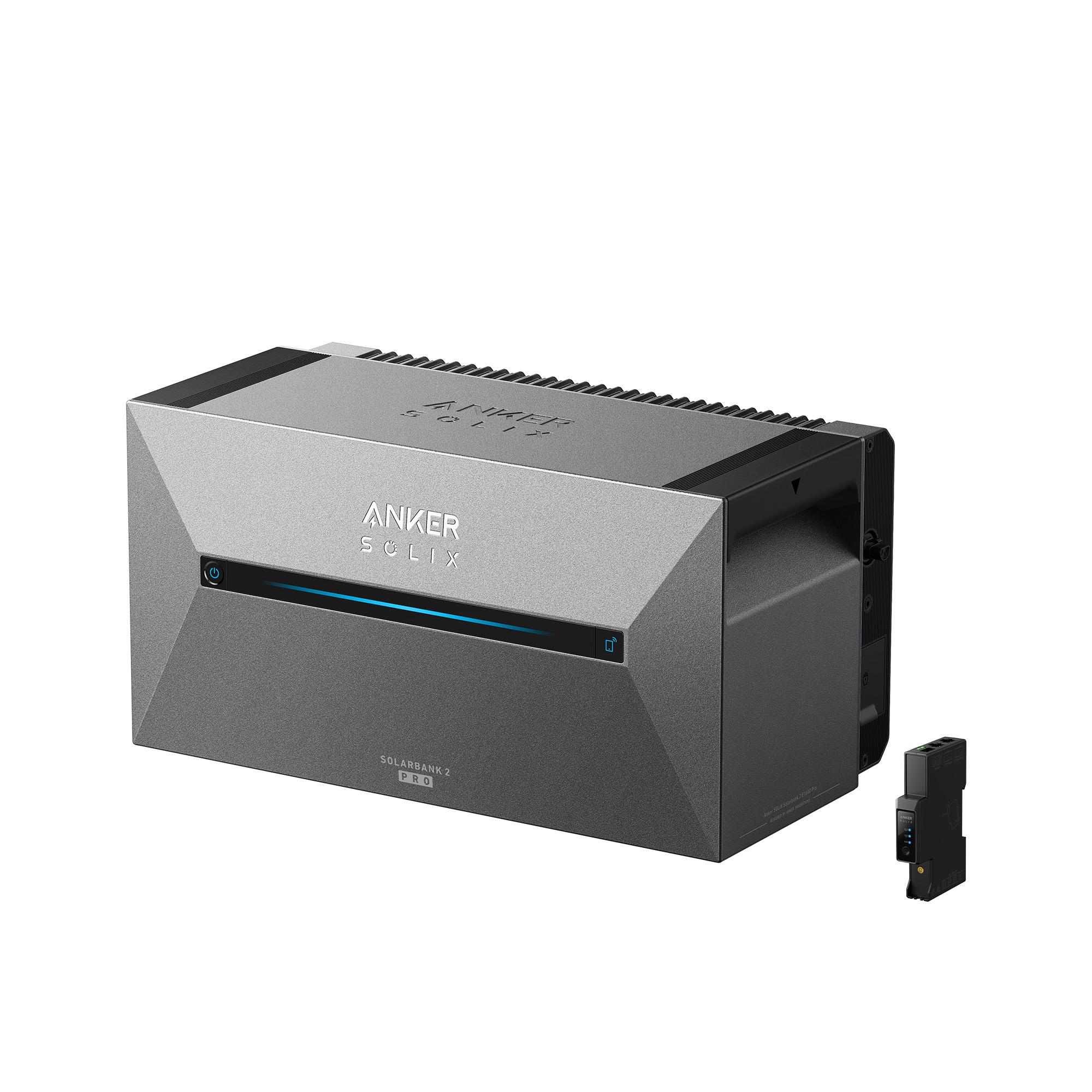 Anker SOLIX Solarbank 2 E1600 Pro mit Anker SOLIX Smarten Zähler, Speicher für Balkonkraftwerke Stromspeicher Powerbank 1,6kWh