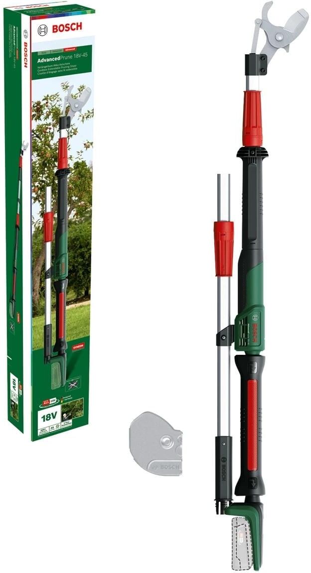 Akku-Gras- und Strauchscherenset BOSCH "AdvancedPrune 18V-45 Solo", grün (bunt), Gartenscheren-Maschinen, Akku-Gras- und Strauchscherenset bunt Einheitsgröße