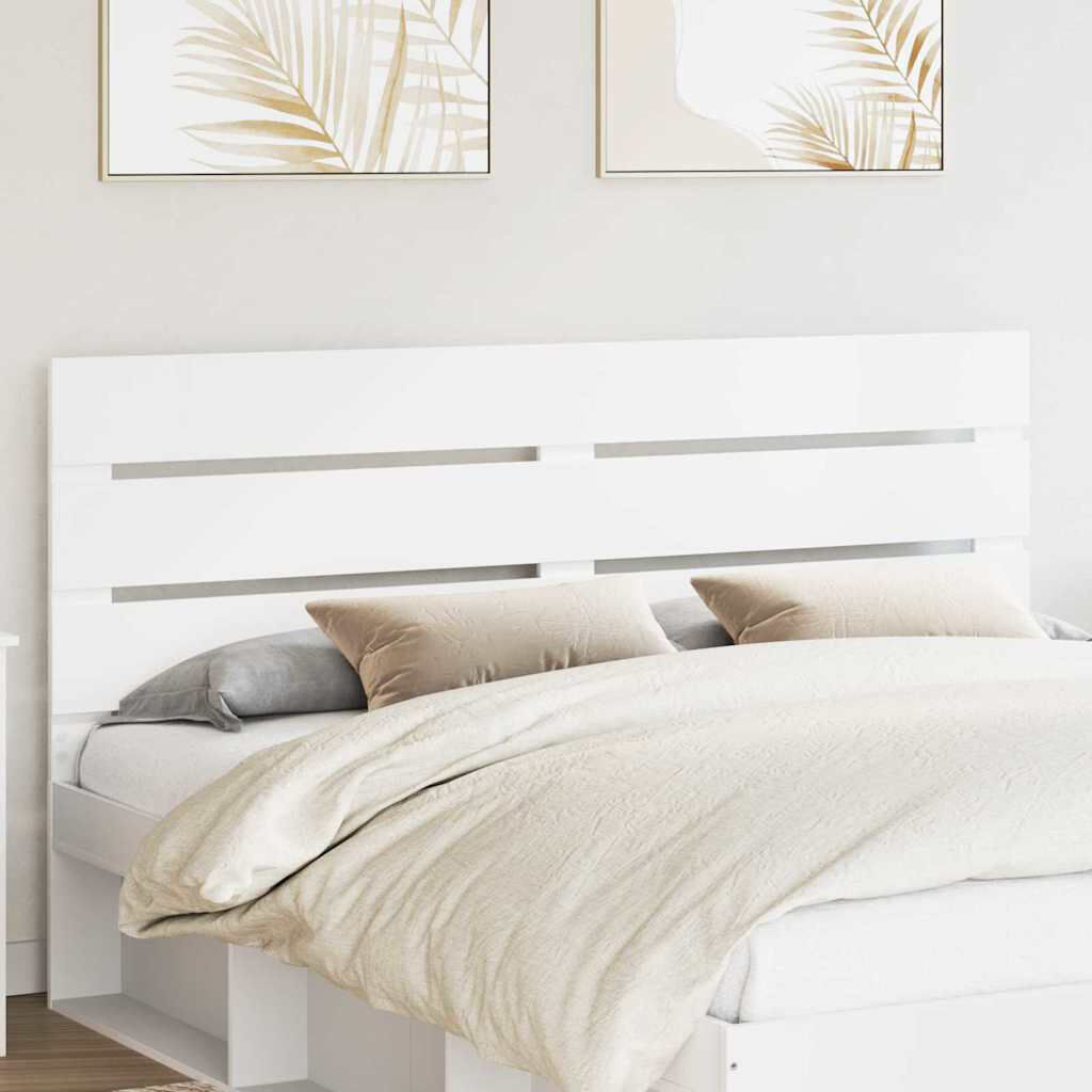 17 Stories Slat Headboard White King
