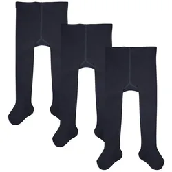 3er Pack camano Soft Baumwolle Baby-Strumpfhosen 0004 - navy 50/56
