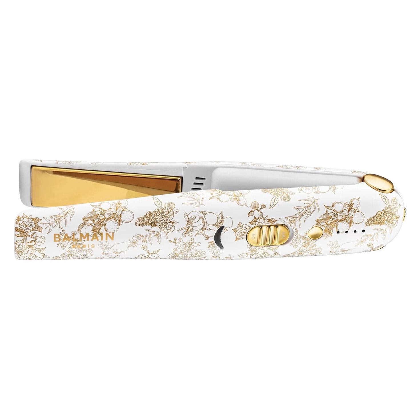Balmain Professionnel Electric Steam Hair Straightener Limited Edition In White Gold (70188956)