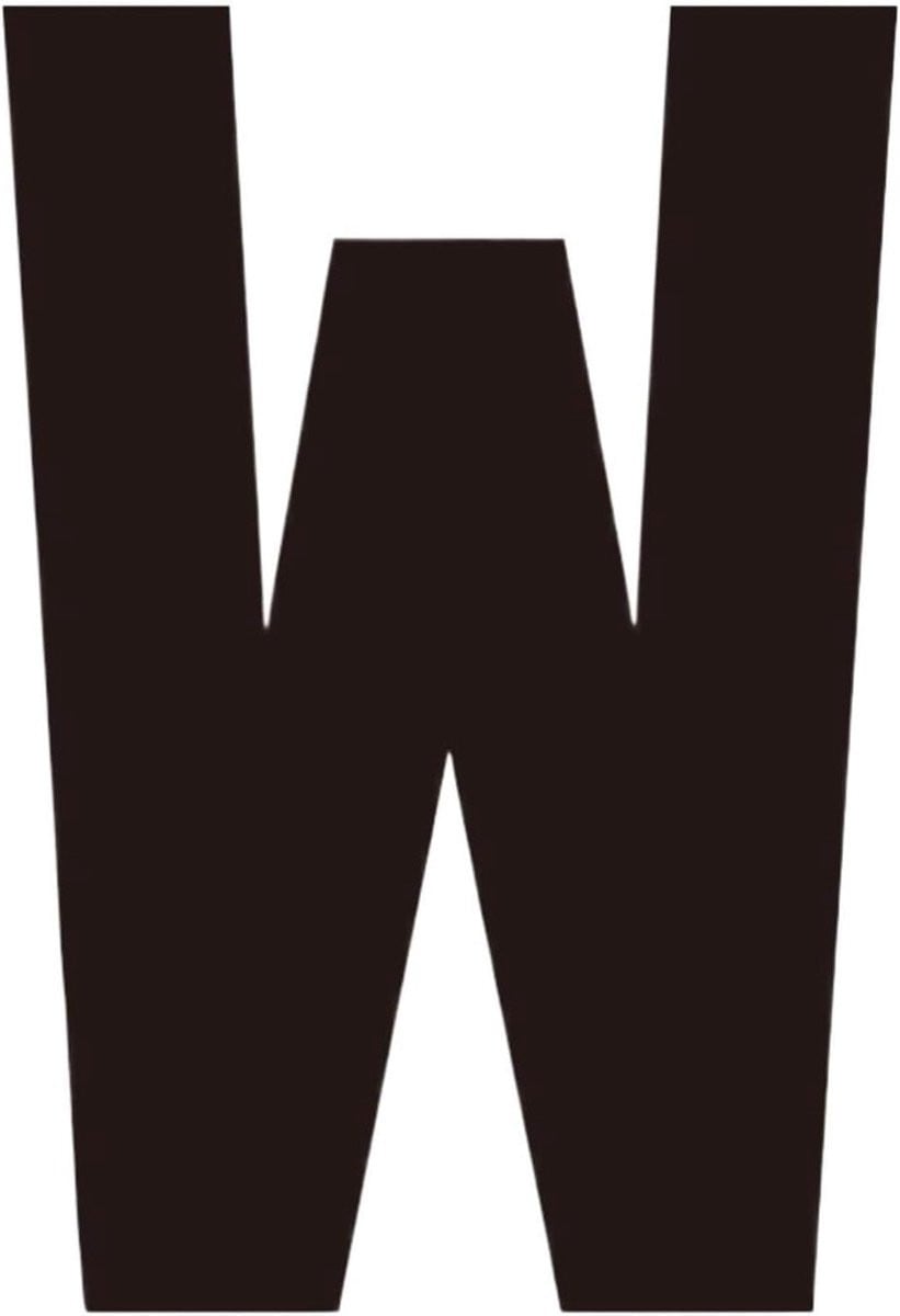 Acryl Letter Plaat Alfabet Sticker voor Huisnummer Decoratie - Zwart - 10 cm