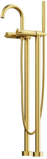 Steinberg Serie 100 Wannenarmatur 1001162BG Ausladung 231mm, freistehende Montage, Brushed Gold