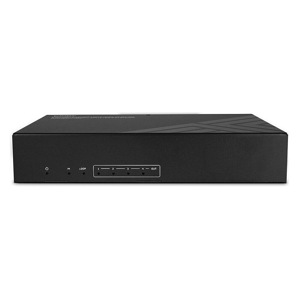 Lindy 100m Cat.6 4 Port HDMI 4K60 HDBaseT Splitter Extender HDBaseT Transmitter mit eingebautem 4-Port-Spl (38355)