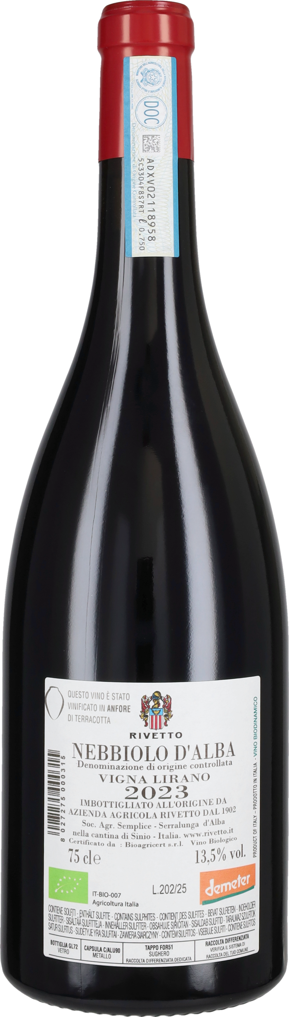 Nebbiolo 'Vigna Lirano' Rivetto 2023