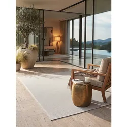 Flachgewebe-Teppich Polypropylen Creme 160x220 cm - BORNO   Kadima