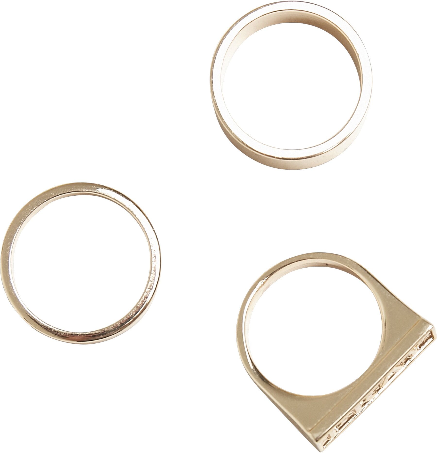 Ring-Set MISTERTEE "MisterTee Unisex Pray Ring Set" Gr. S, gold, Fingerringe, Damen, S/M, Kupfer Zink, Kupfer, Zink