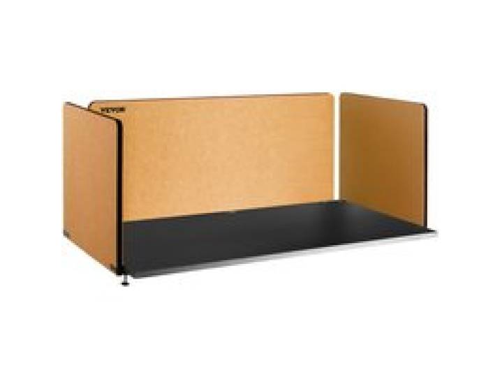 VEVOR 3x Schreibtisch Trennwand 152x61cm + 61x61cm Tischtrennwand Akustik Tischtrennwand Polyesterfaser Sichtschutz 125-4000Hz Akustischer Absorptionskoeffizient Gelb ideal für Büro Konferenzraum