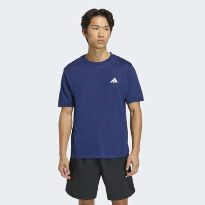 T-Shirt ADIDAS PERFORMANCE "WORKOUT ESSENTIALS BASE", Herren, Gr. S, blau (dunkelblau), Obermaterial: 100% Polyester, Rundhals, Shirts T-Shirt, reguläre Passform, mit Climacool Technologie