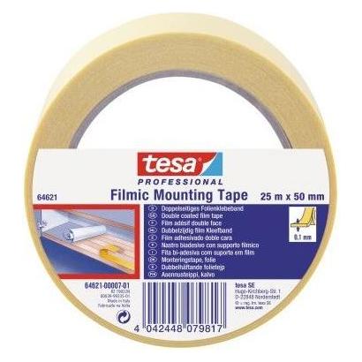 tesa Klebeband PROFESSIONAL 50 mmx25 m (BxL) beidseitig klebend Polypropylen transparent (50 mm) (64621-00007-01)