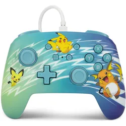 PowerA Switch Controller Enhanced wired Pikachu Evolution (Switch, Switch OLED), Gaming Controller, Mehrfarbig