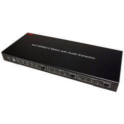 ROLINE 4K HDMI Matrix Switch, 4 x 2, mit Fernbedienung 14.01.3579