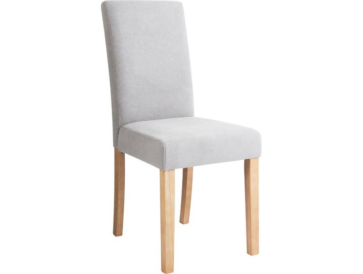 BELIANI Esszimmerstuhl 2er Set Grau Polsterbezug Holzbeine Modern