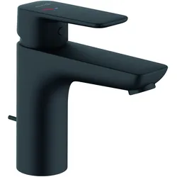 KLUDI PURE&STYLE Waschtisch-Einhandmischer SmartStart, mit Metall Ablaufgarnitur, chrom, 402933975, Farbe: Mattschwarz