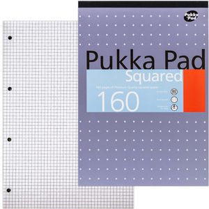 Pukka-Pad Briefblock Metallic, REFSQD, A4, 80g/qm, 4-fach gelocht, 80 Blatt, kariert