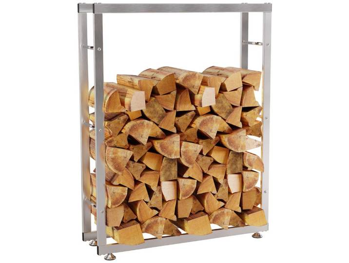 TPFLiving Kaminholzregal Brasa, BxTxH:80x25x125 cm, (Großzügige Ablagefläche für ordentlich gestapeltes Brennholz, Drei Querstreben je Seite für Sicherheit und Stabilität), Ideal für moderne Wohnräume und anspruchsvolles Interior