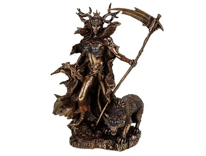 Hel nordische Göttin der Unterwelt mit Sichel Sammelfigur Figur Freya Tyr