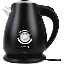 Huslog elektrischer Wasserkocher mit Thermometer 1,7L AK-0932, Wasserkocher, Schwarz