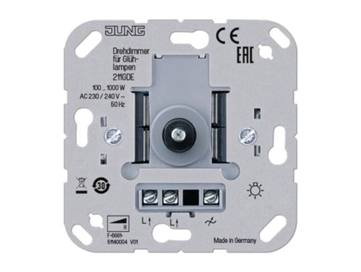 Jung 211GDE Draaidimmer met radio-ontvanger