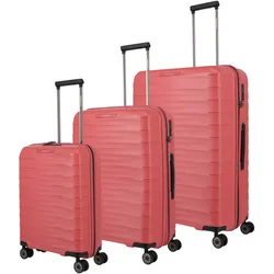 Travelite MOOBY Kofferset mit 4 Rollen Gr. L/M/S - Rot Koffer24