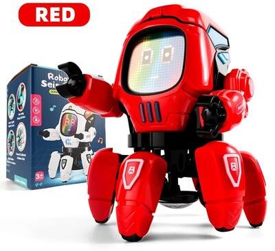 Inspire Select Dancing Robot Toy With Lights & Music 6 Claw Octopus Spider Interactive Kids Birthday Gift red