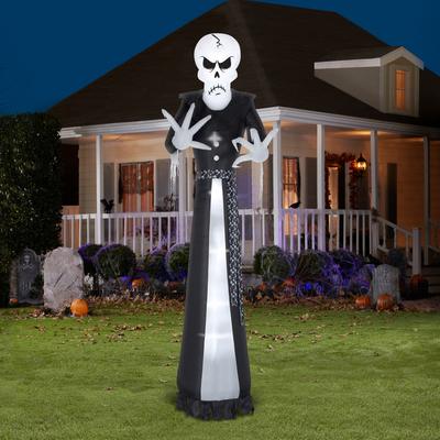 Gemmy Giant Airblown Inflatable Dapper Skull Ghoul