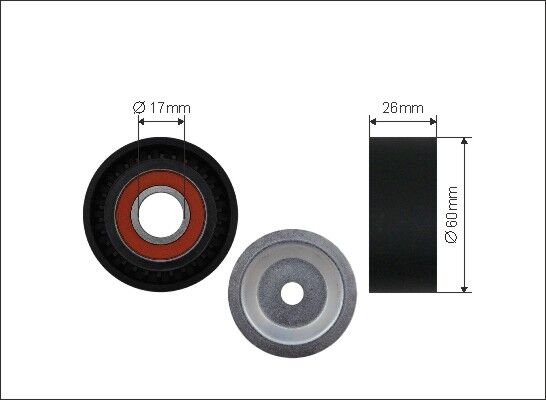 Caffaro Spannrolle, Keilrippenriemen 0394 Für Peugeot Fiat (Df-Psa)