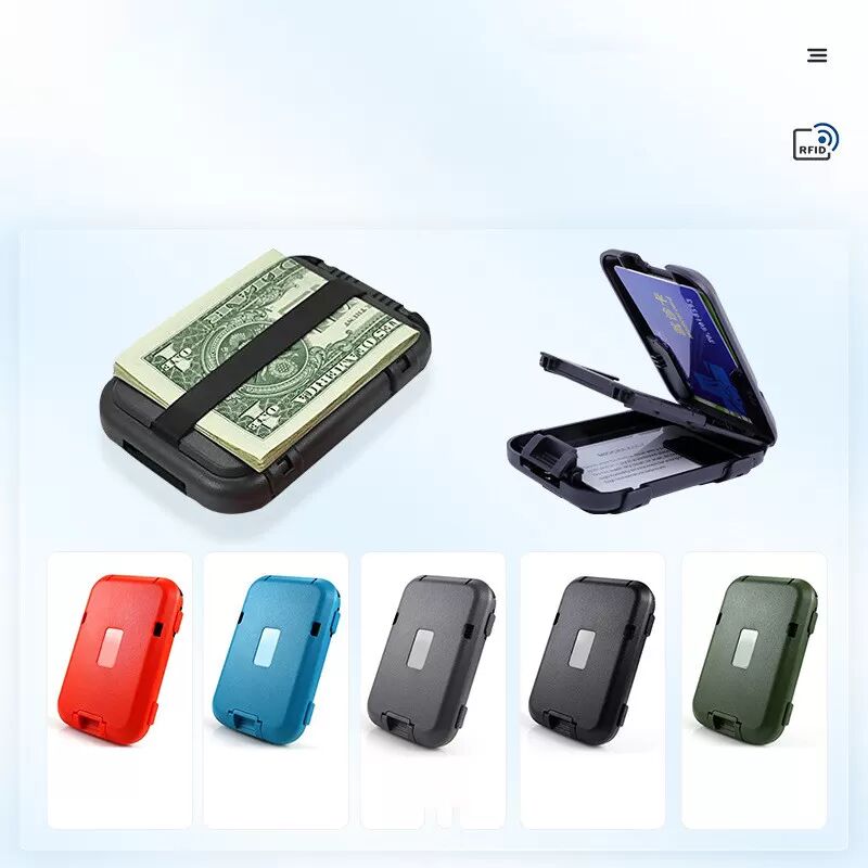 INF Porte-cartes en métal avec blocage RFID Vert