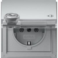 GIRA Steckdose KD TX-44 Alu Schloss gleich 456965 aluminium, Retail