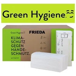 Huchtemeier Papier Papierhandtücher FRIEDA Zick-Zack-Falzung 2-lagig 4.000 Tücher, Haushaltspapier, Weiss